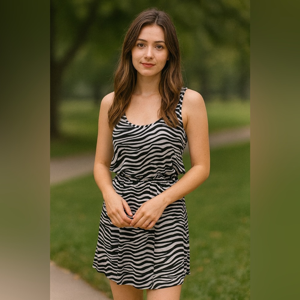 New Eyeshadow Zebra Print Dress